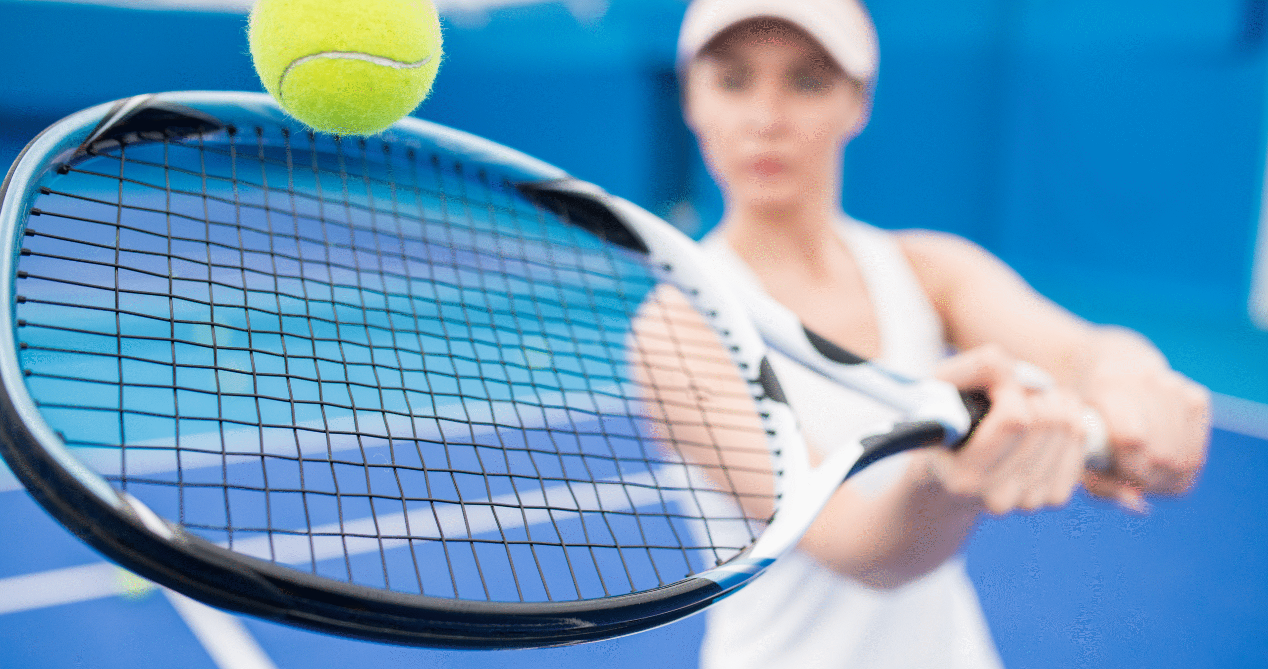 Woman playing tennis