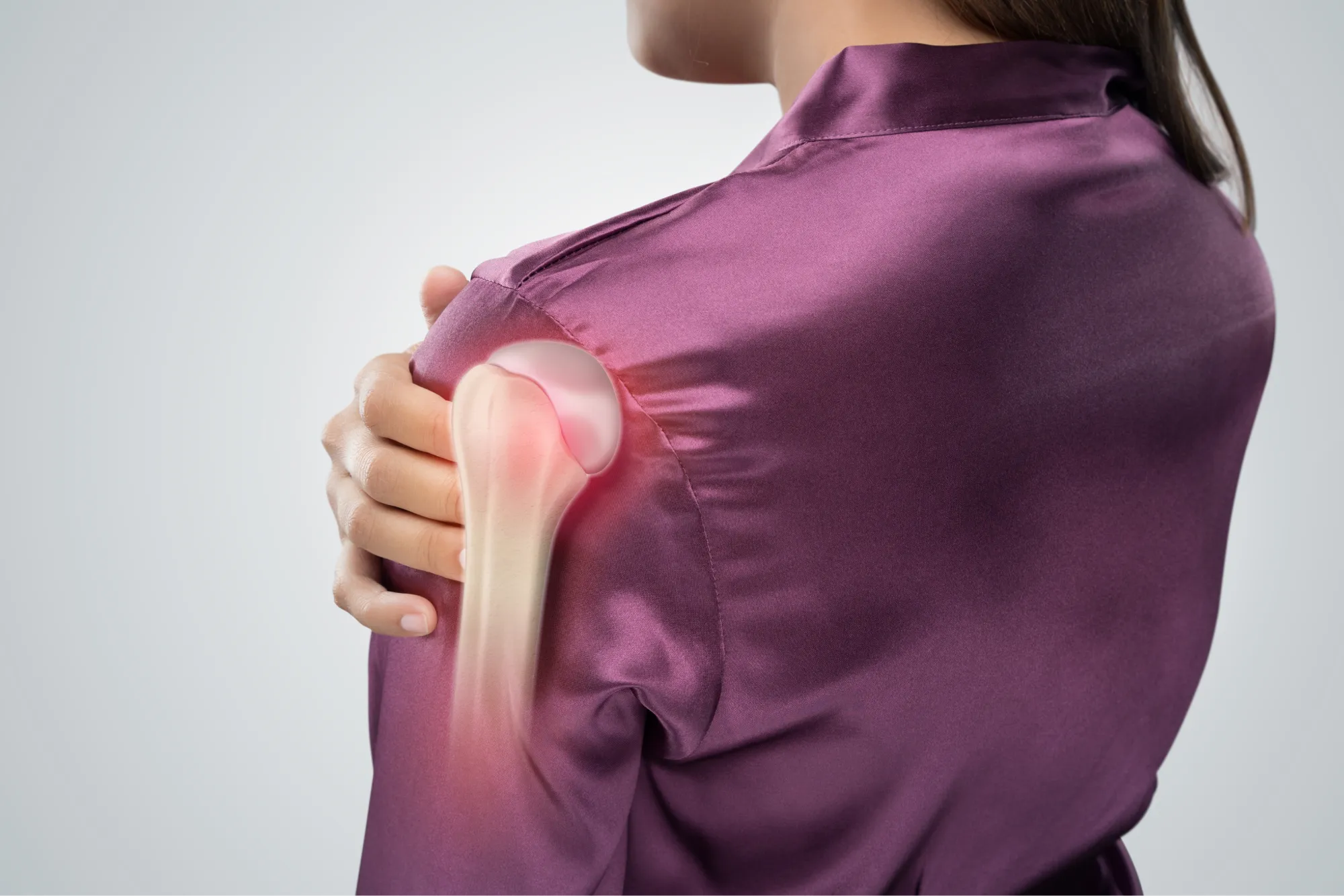 female patient with a labral tear in the shoulder